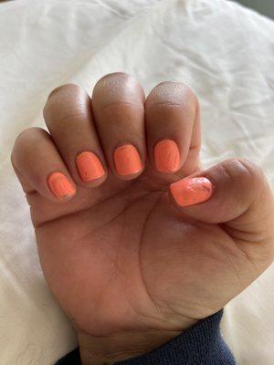 Shockingly bad job from a terrible nail salon