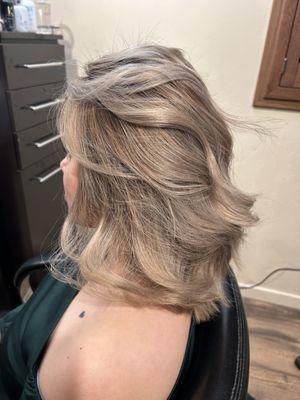 Creative color, ash blonde