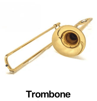 Experience the rich tones of a well-crafted trombone, available for rent at AAA Band Rentals