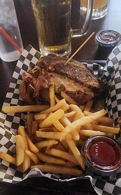 Reuben with fries.