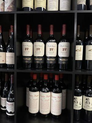 Wide selection of iconic California wines