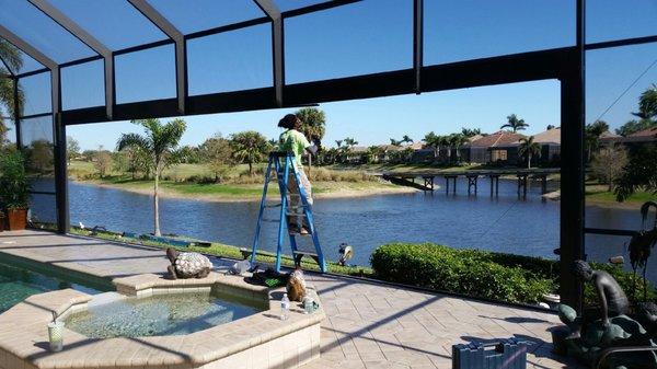 3G Pool enclosure picture window upgrade.