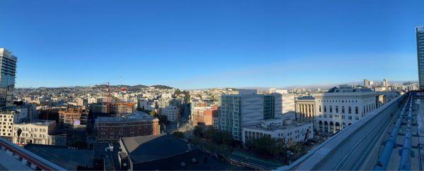 Super clear day looking at Sutro from the roof of this bank!