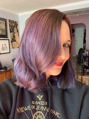 Ombré purple hair by Traffic!