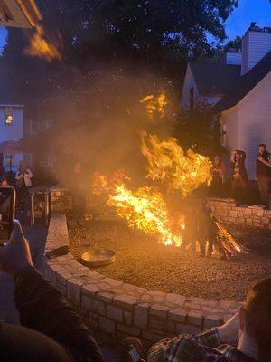 Fish boil- fire show