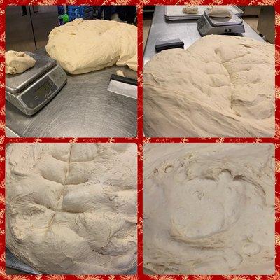 Homemade fresh pizza dough