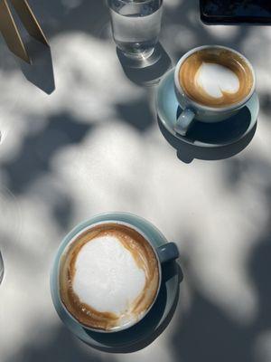 Cappuccino and latte