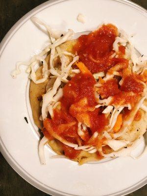 Pork, beans, cheese pupusa