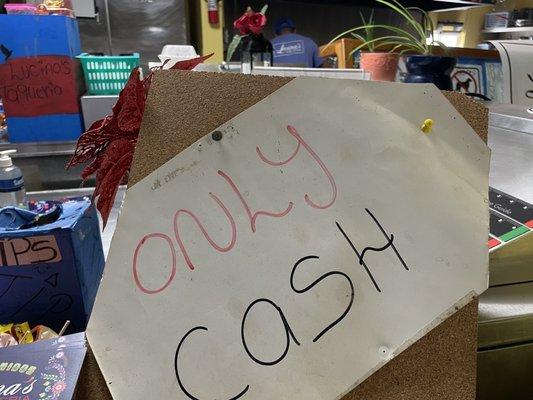 Cash only!