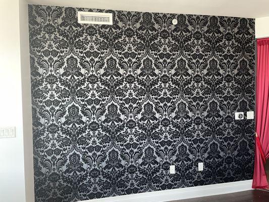 Black Damask Flocked Wallpaper thanks James!!