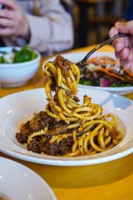 Braised Beef Ragu Bucatini - IG: @nelson_eats