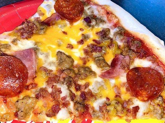 1 Slice of the Meat-Lovers Pizza.