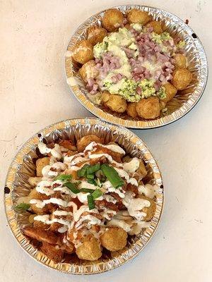 Green Eggs and Ham Tots, Buffalo Chicken Tots