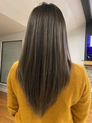 Ash blonde balayage