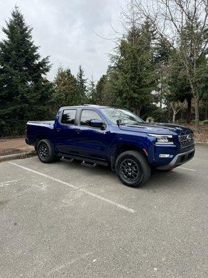 2022 Nissan Frontier with eibach pro truck lift stage 1