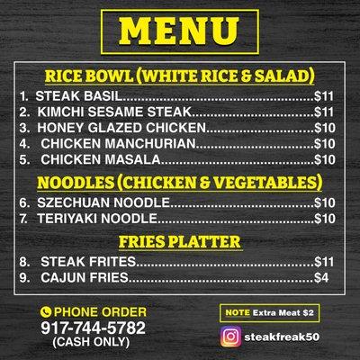 new menu