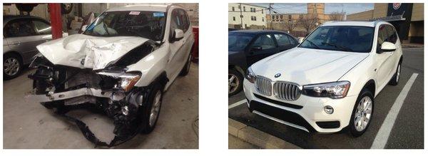 Before & After BMW Repair.