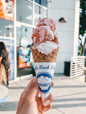 Waffle Cone - Strawberry Shortcake Chunks