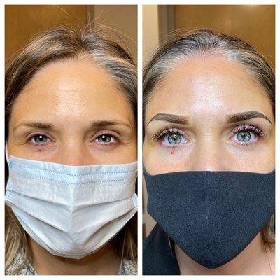 Eyebrows micro blading