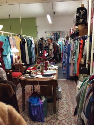 The loft of vintage clothes