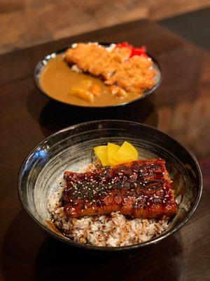 D5. Una Don and D6. Curry Chicken Katsu Don