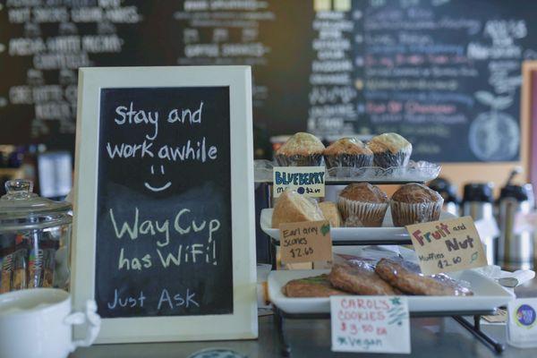 WiFi and fresh baked treats!