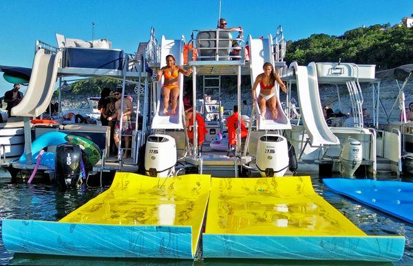 Double Decker party boat on Lake Travis