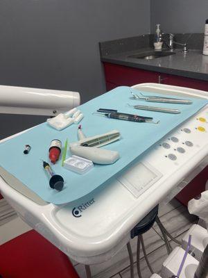 Dirty dental tools