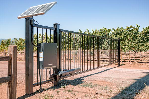 Gate entry to vineyard