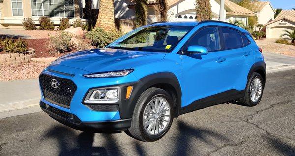 My awesome 2020 Hyundai Kona from Henderson Hyundai!