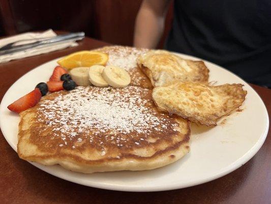 Pancakes and eggs