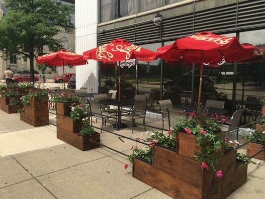 New outdoor seating, pet friendly beer garden.