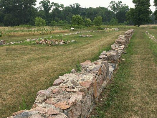 Ruins of soldier barracks.