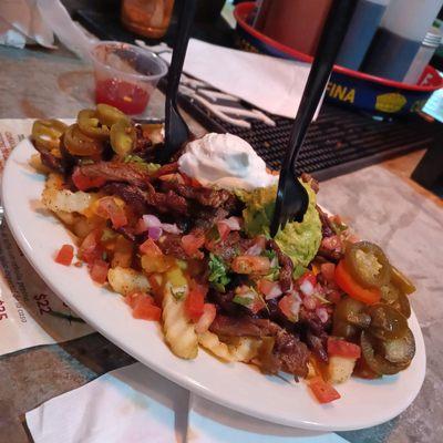 Loaded Carne Asada Fries.