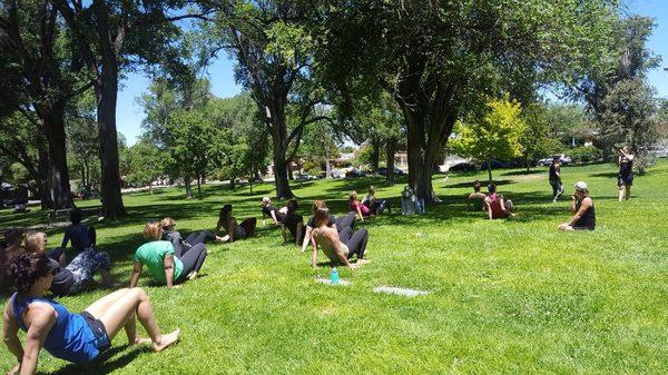 Natural movement training outside.