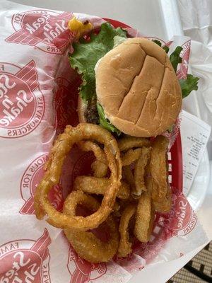 Original Double Steakburger with Cheese Combo Onion Rings