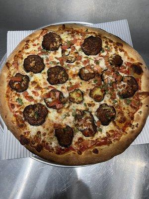 Eggplant pizza