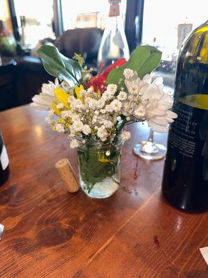 Fresh flowers on every table