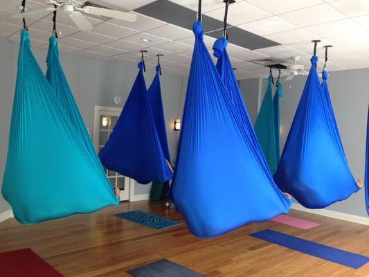 Aerial Class - Yes relaxing in the silks is enjoyable.