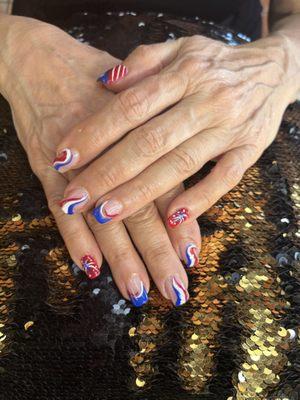 Fourth of July ' nails