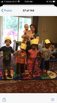 Make your own hat day at daycare!