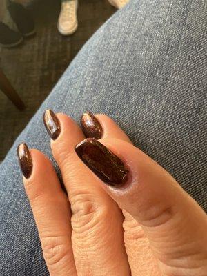 Horrible nail finish