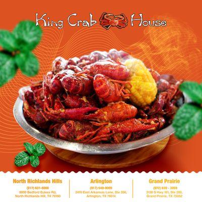 Delight in the rich flavors of our specialty Crawfish Dish at King Crab House, where tender crawfish are expertly prepared to perfection,