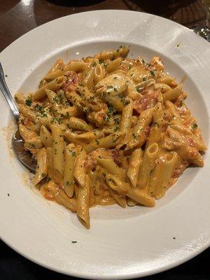 Penne alla Vodka with lump crabmeat