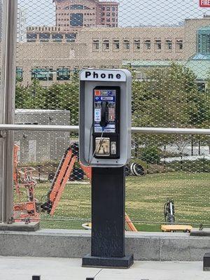 Payphone booth at the UCSD Health station of the Blue line. You gotta be kidding.