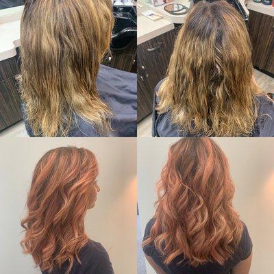 Balayage and haircut style done by Angelene