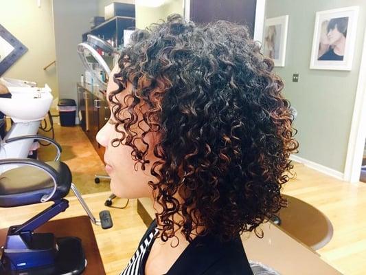 Curly hairstyle with deva curl products !