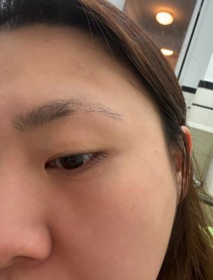 An half gone eyebrow