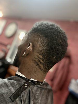 want to make a statement? Burst-faded mohawk and design is a way to go.