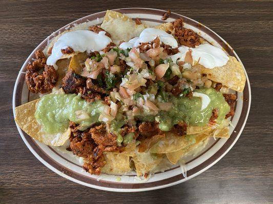 Nachos with al pastor